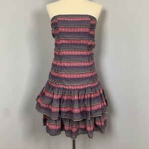 French Connection Polka Dot/Plaid/Striped Dress Size 2